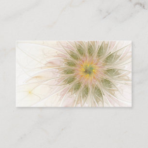 Soft and tenderness fractal fantasy flowers discount card