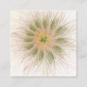 Soft and tenderness fractal fantasy flowers discount card