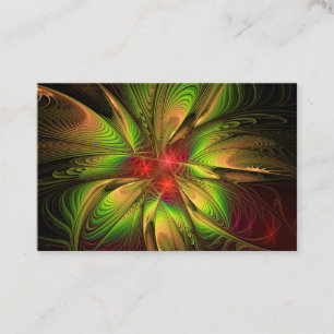 Soft and tenderness fractal fantasy flowers discount card
