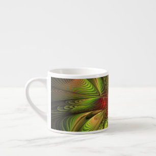 Soft and tenderness fractal fantasy flowers espresso cup