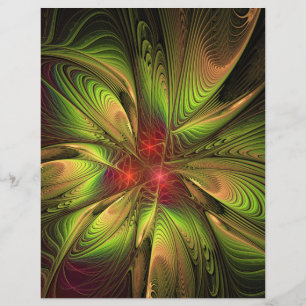 Soft and tenderness fractal fantasy flowers flyer