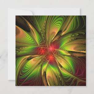 Soft and tenderness fractal fantasy flowers  invitation