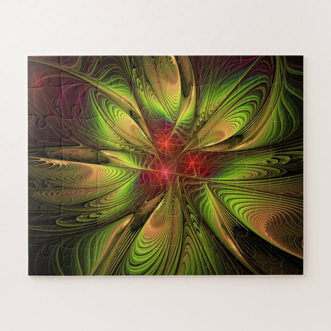 Soft and tenderness fractal fantasy flowers  jigsaw puzzle (Horizontal)