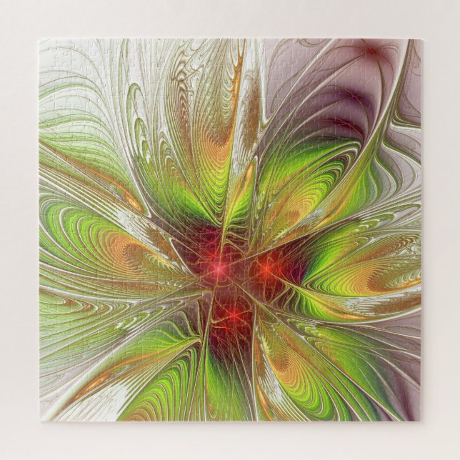 Soft and tenderness fractal fantasy flowers jigsaw puzzle (Vertical)