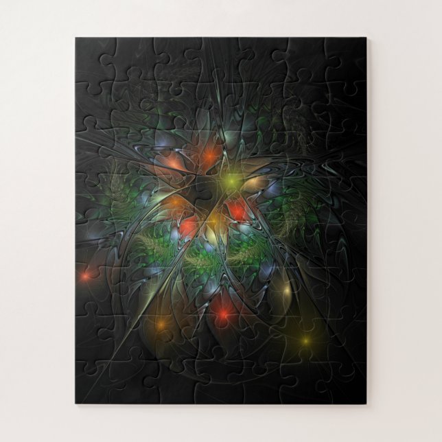 Soft and tenderness fractal fantasy flowers jigsaw puzzle (Vertical)