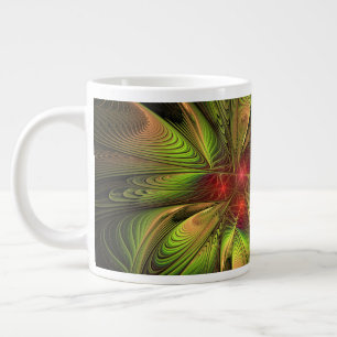 Soft and tenderness fractal fantasy flowers large coffee mug