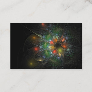 Soft and tenderness fractal fantasy flowers loyalty card