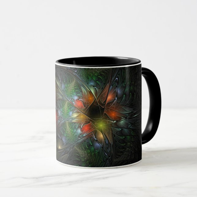Soft and tenderness fractal fantasy flowers  mug (Front Right)