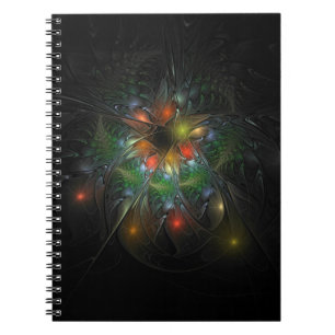 Soft and tenderness fractal fantasy flowers notebook