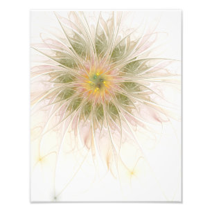 Soft and tenderness fractal fantasy flowers photo print