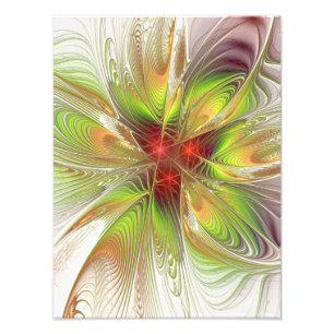 Soft and tenderness fractal fantasy flowers  photo print