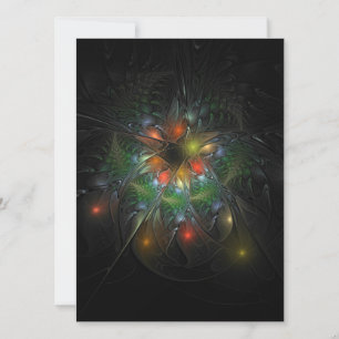 Soft and tenderness fractal fantasy flowers save the date