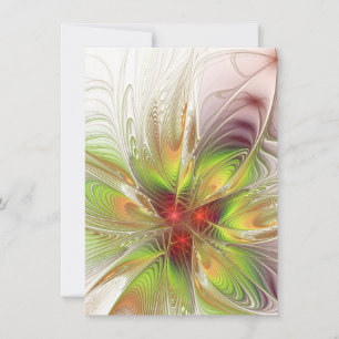 Soft and tenderness fractal fantasy flowers save the date