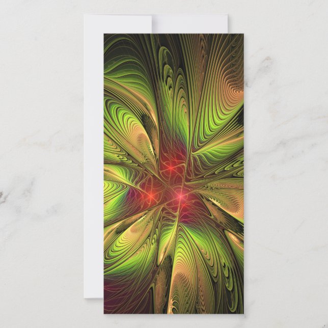 Soft and tenderness fractal fantasy flowers save the date (Front)