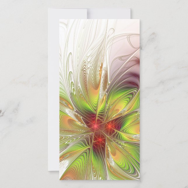 Soft and tenderness fractal fantasy flowers  save the date (Front)