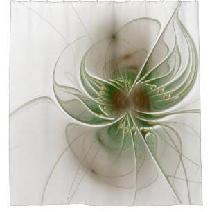 Soft and tenderness fractal fantasy flowers shower curtain