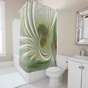 Soft and tenderness fractal fantasy flowers shower curtain