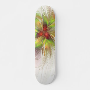Soft and tenderness fractal fantasy flowers skateboard