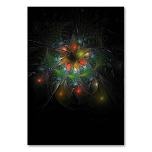 Soft and tenderness fractal fantasy flowers table number