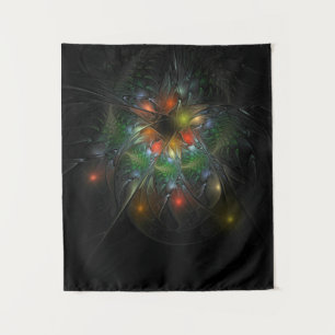 Soft and tenderness fractal fantasy flowers tapestry