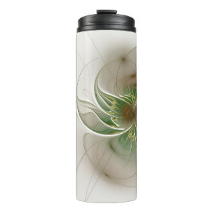 Soft and tenderness fractal fantasy flowers  thermal tumbler