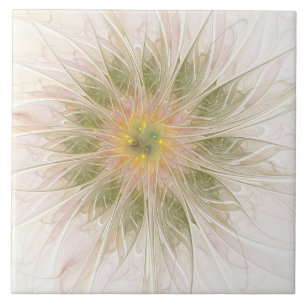 Soft and tenderness fractal fantasy flowers tile