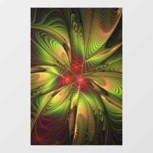 Soft and tenderness fractal fantasy flowers window cling