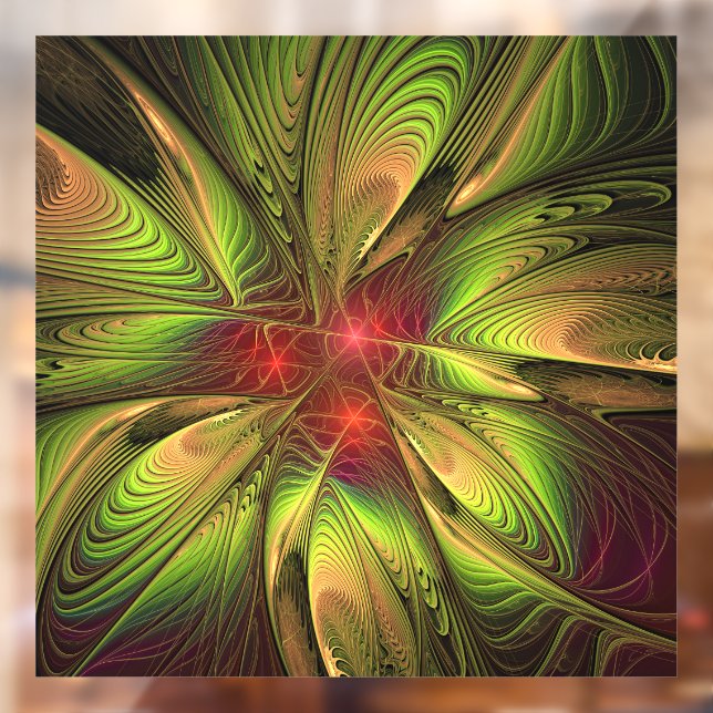 Soft and tenderness fractal fantasy flowers  window cling (Sheet 2)