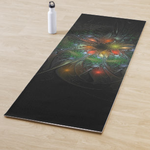 Soft and tenderness fractal fantasy flowers yoga mat