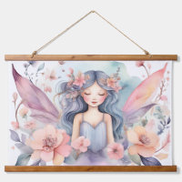 Soft and Whimsical Fairy Floral Watercolor AI Art 