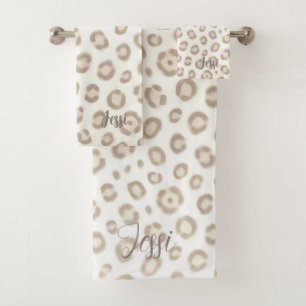 Soft Animal Luxe Pattern Elegant Animal Print Bath Towel Set