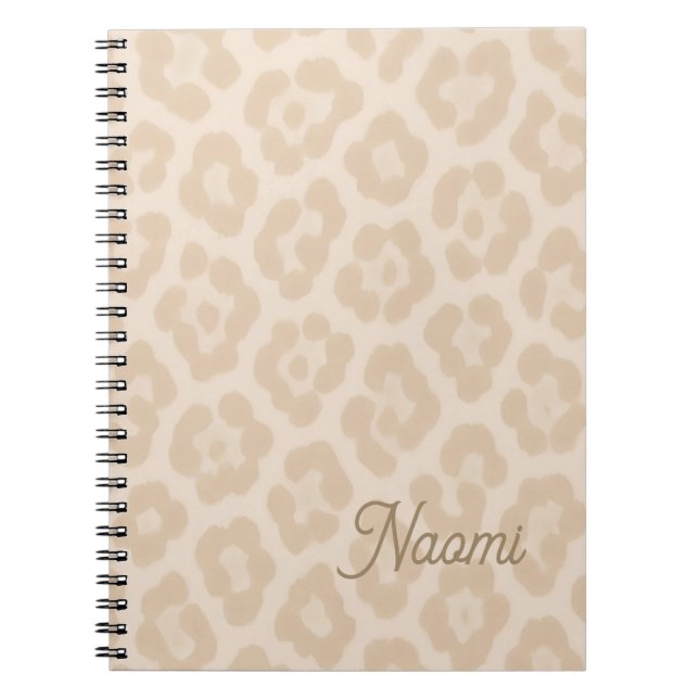Soft Animal Luxury Pattern | warm Notebook (Front)