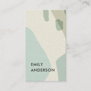 SOFT AQUA BLUE MODERN RUSTIC ABSTRACT ARTISTIC ART BUSINESS CARD