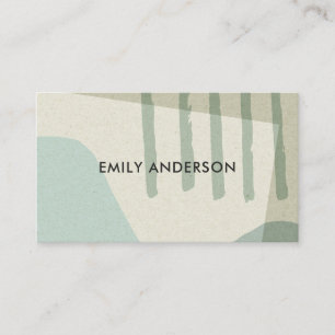 SOFT AQUA BLUE MODERN RUSTIC ABSTRACT ARTISTIC ART BUSINESS CARD