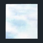 Soft Aqua Blue Sky Notepad<br><div class="desc">Printed with original abstract digital watercolor in soft aqua,  blue and white.</div>