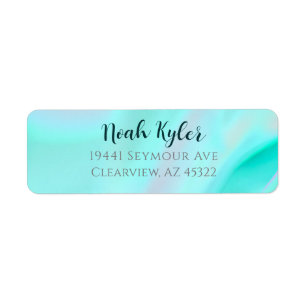 Soft Aquas Return Address Label