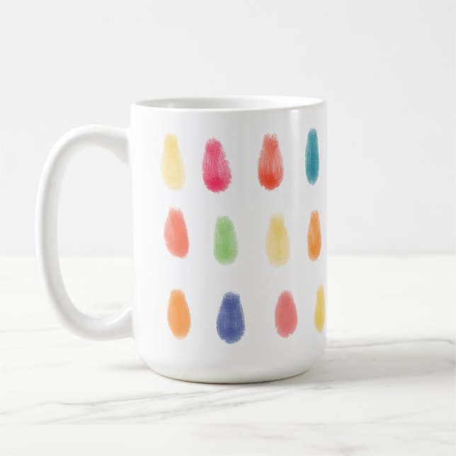 Soft ArtyDrops Original Contemporary Colour Patter Coffee Mug (Left)