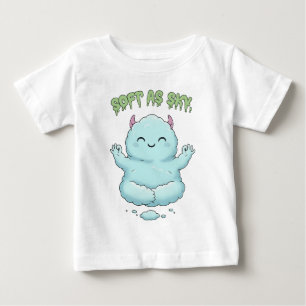Soft as Sky: Kawaii Cloud Monster Zen Yoga & Medit Baby T-Shirt
