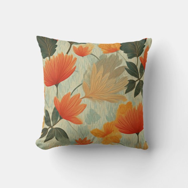 Soft Autumn Garden Cushion (Front)