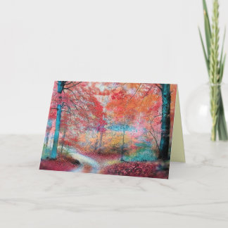 Soft autumn rain, Fall greeting cards, autumn Card