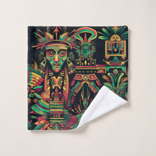 Soft Azure "Ancestral Paradigm" Plush Wash Cloth