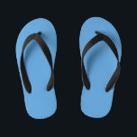 Soft Baby Picton Blue  Kid's Flip Flops<br><div class="desc">Soft baby picton blue solid colour. 

For special requests or questions,  contact the artist at wafadahdalcreates@gmail.com. 

© Wafa Y. Dahdal - All Rights Reserved.</div>