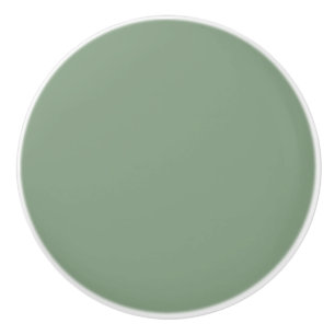 Soft Basil Green, Muted Neutral Solid Colour Ceramic Knob