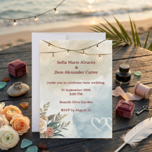 Soft Beach Elegance Modern Aesthetic Invitation