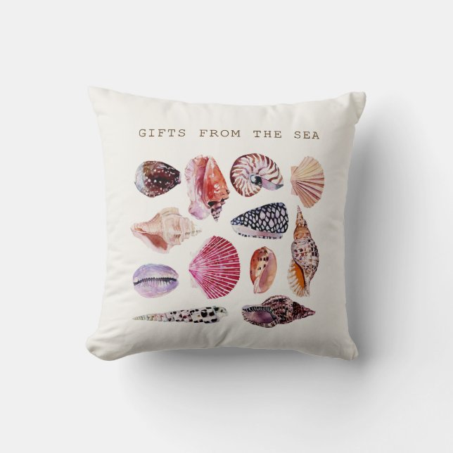 Soft Beach Shell Pattern Design Cushion (Front)
