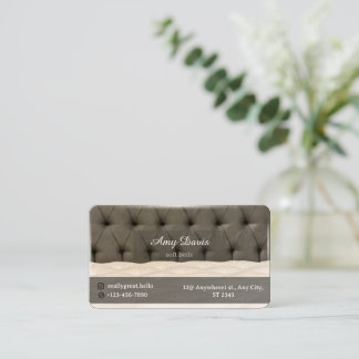 soft beds and pillows minimalism business card