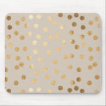 Soft Beige and Gold Glitter City Dots Mouse Mat<br><div class="desc">This mousepad features a pattern of modern and on-trend dots of faux gold glitter on a background of soft beige,  bringing a touch of glamour to your desktop.</div>