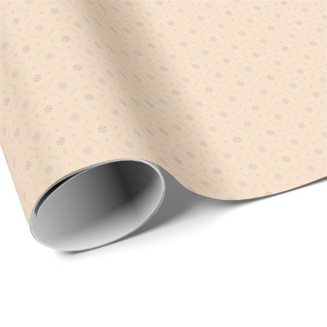 Soft Beige Blossom Wrap – Subtle Floral Elegance Wrapping Paper (Roll Corner)