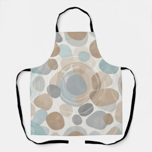 Soft Beige Blue Grey Minimalist Overlapping Apron