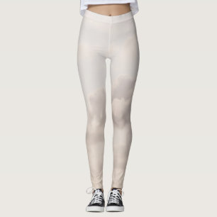 Soft Beige Caribbean Clouds Dream 1 Leggings